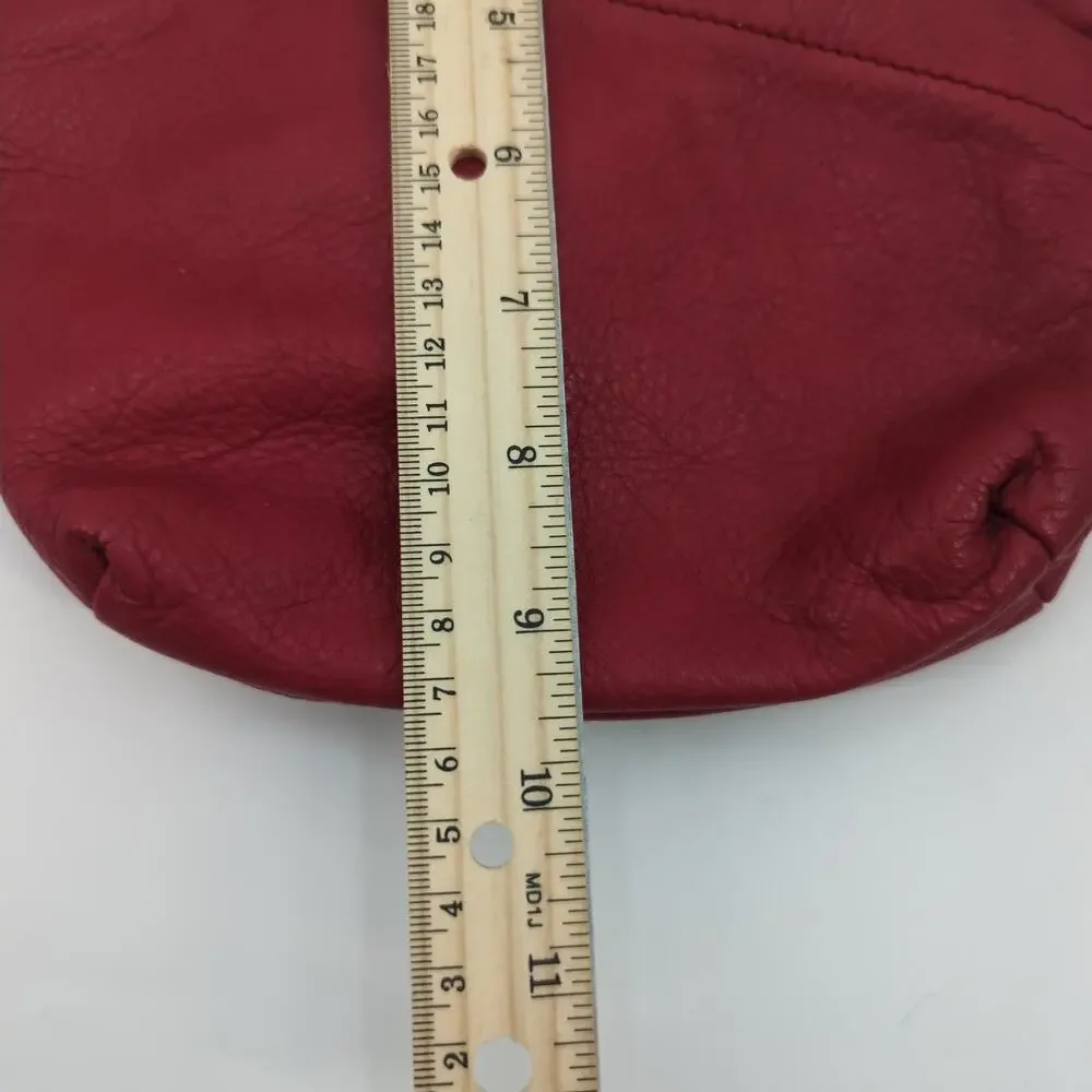 Osgoode Marley Bag Red Crossbody Leather Leaf Artisan